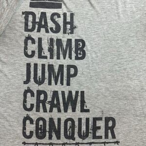 Warrior Dash Men's Heather Gray Short Sleeve Crew Neck Graphic T-Shirt Size XL